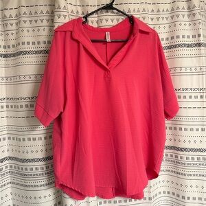 Women's Hot Pink Blouse